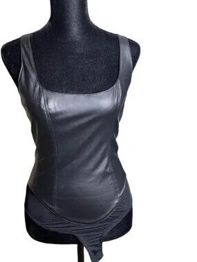 Free People Womens She's A Vegan Mesh Bodysuit Size SP